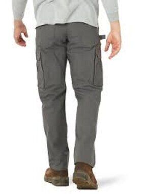 Wrangler Ourdoor Cargo Pants Men's 36x34 Olive Drab Straight Leg Hiking Nylon